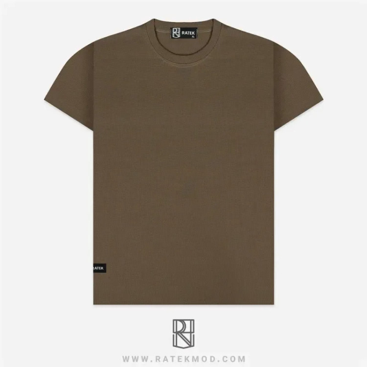 تیشرت مراکشی پارچه بیسکوییتی یقه گرد آستین کوتاه سایز معمولی و بزرگ
