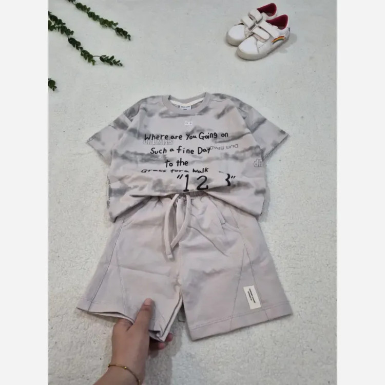 ست تیشرت و شلوارک اسپرت بچگانه سایز 35 تا 50
