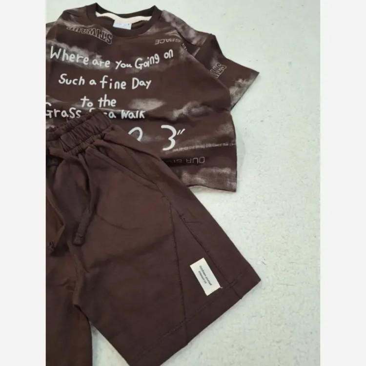 ست تیشرت و شلوارک اسپرت بچگانه سایز 35 تا 50