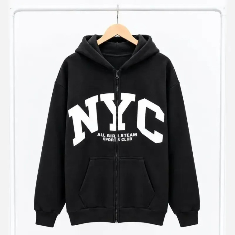 سویشرت زنانه NYC فلامنت داخل کرکی فری سایز